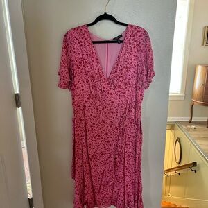 Jessica Simpson Pink Floral Midi Dress